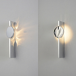 Бра с круглым зеркальным диском на прямоугольном соновании Reflection Circle Glow варинант исполнения - 3 | Loft Concept в Воронеже