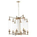 Люстра с 8-ю прозрачными цилиндрическими плафонами Jeanette варинант исполнения - 8 | Loft Concept в Воронеже