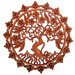 Панно из дерева круглое Sakura Panel With Trees варинант исполнения - 1 | Loft Concept в Воронеже