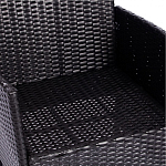 Обеденный комплект из искуственного ротанга Vintara черный варинант исполнения - 6 | Loft Concept в Воронеже
