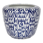 Кашпо с орнаментом в сочетании белого и синего цвета Artistic Flowerpot варинант исполнения - 1 | Loft Concept в Воронеже