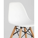 Пластиковый стул на ножках из массива бука Eames Small White варинант исполнения - 2 | Loft Concept в Воронеже