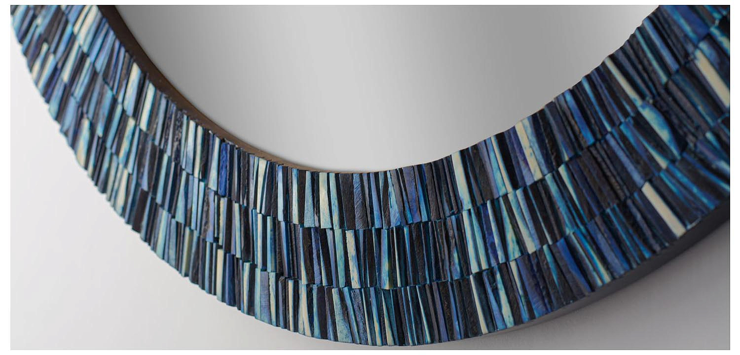 Зеркало Bone Inlay Round Mirror Зеркало Bone Inlay Round Mirror - Loft-Concept в Воронеже