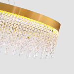 Люстра подвесная овальная с хрустальными подвесками Crystal Art  варинант исполнения - 2 | Loft Concept в Воронеже