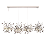 Люстра подвесная из четырех частей с металлическими круглыми элементами Terzani Argent варинант исполнения - 4 | Loft Concept в Воронеже