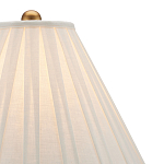 Настольная лампа с фактурным конусовидным абажуром и кожаным каркасом Malifis варинант исполнения - 2 | Loft Concept в Воронеже