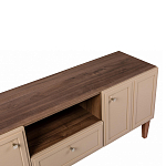 ТВ-тумба бежевая из массива бука с 2-мя дверками и ящиком Wenge Light варинант исполнения - 2 | Loft Concept в Воронеже