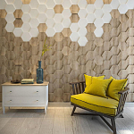 Гипсовая 3D панель с принтографией PM-47 варинант исполнения - 2 | Loft Concept в Воронеже