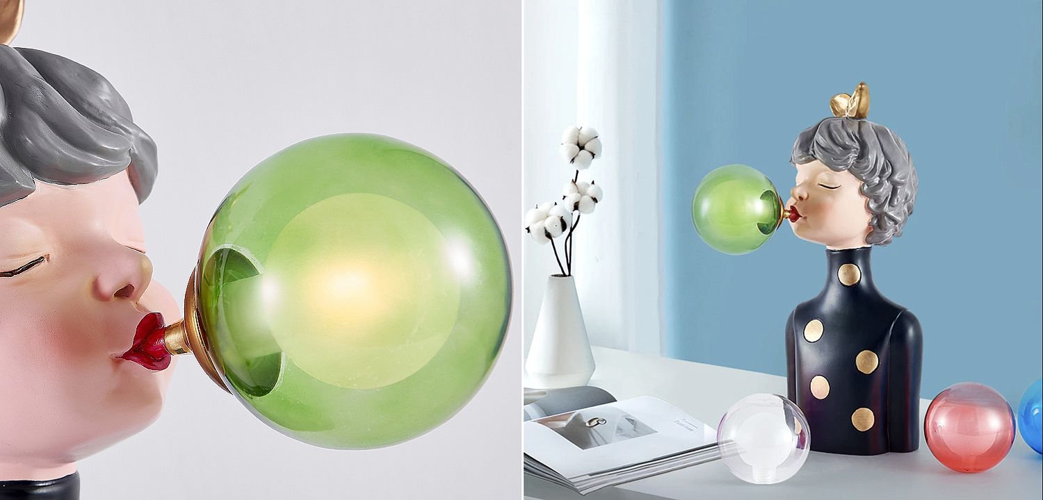 Настольная лампа Bubble Gum Table Lamp green Настольная лампа Bubble Gum Table Lamp green - Loft-Concept в Воронеже