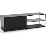 ТВ-тумба из металла с 2-мя дверцами и полками Damian Metal TV Stand варинант исполнения - 2 | Loft Concept в Воронеже