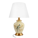 Настольная лампа бежевая с изображением птиц Slip Away варинант исполнения - 1 | Loft Concept в Воронеже