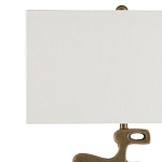 Настольная лампа с фигурным каркасом и прямоугольным тканевым абажуром Brutalist Profile варинант исполнения - 2 | Loft Concept в Воронеже