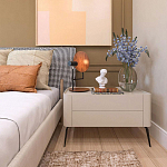 Настольная лампа с круглым деревянным отражателем и черным цилиндрическим плафоном Accord Lighting варинант исполнения - 9 | Loft Concept в Воронеже