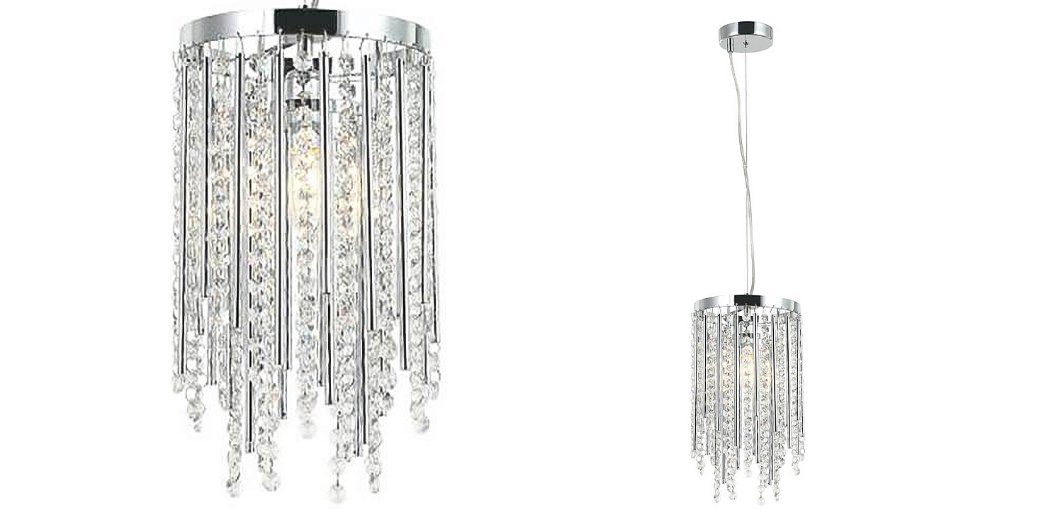 Подвесной светильник Crystal Wind Chimes Chrome Hanging Lamp Подвесной светильник Crystal Wind Chimes Chrome Hanging Lamp - Loft-Concept в Воронеже