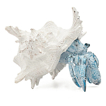 Статуэтка голубой рак с белой раковиной Marine Accessories варинант исполнения - 1 | Loft Concept в Воронеже