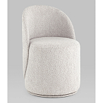 Пуф Loreen со спинкой вращающийся букле светло-серый варинант исполнения - 1 | Loft Concept в Воронеже