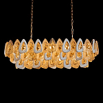 Люстра овальная с многослойными белыми и прозрачными подвесками Character Chandelier варинант исполнения - 2 | Loft Concept в Воронеже