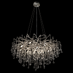 Люстра подвесная с прозрачными стеклянными подвесками в форме капель Диаметр 80 см Droplet Chandelier варинант исполнения - 5 | Loft Concept в Воронеже