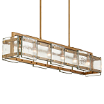 Люстра прямоугольная из толстого литого стекла Cast Glass варинант исполнения - 2 | Loft Concept в Воронеже