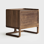 Прикроватный деревянный столик с 2-мя ящиками Moon Walnut Furniture варинант исполнения - 12 | Loft Concept в Воронеже