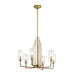  Люстра с прозрачными рифлеными цилиндрическими плафонами Kichler варинант исполнения - 16 | Loft Concept в Воронеже