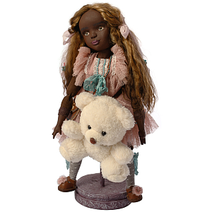 Авторская кукла Девочка с медвежонком