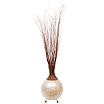 Торшер из перламутра на металлическом каркасе Indonesian Comet варинант исполнения - 2 | Loft Concept в Воронеже