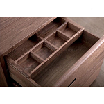 Прикроватный столик деревянный с 2-мя ящиками Moon Walnut Furniture варинант исполнения - 3 | Loft Concept в Воронеже