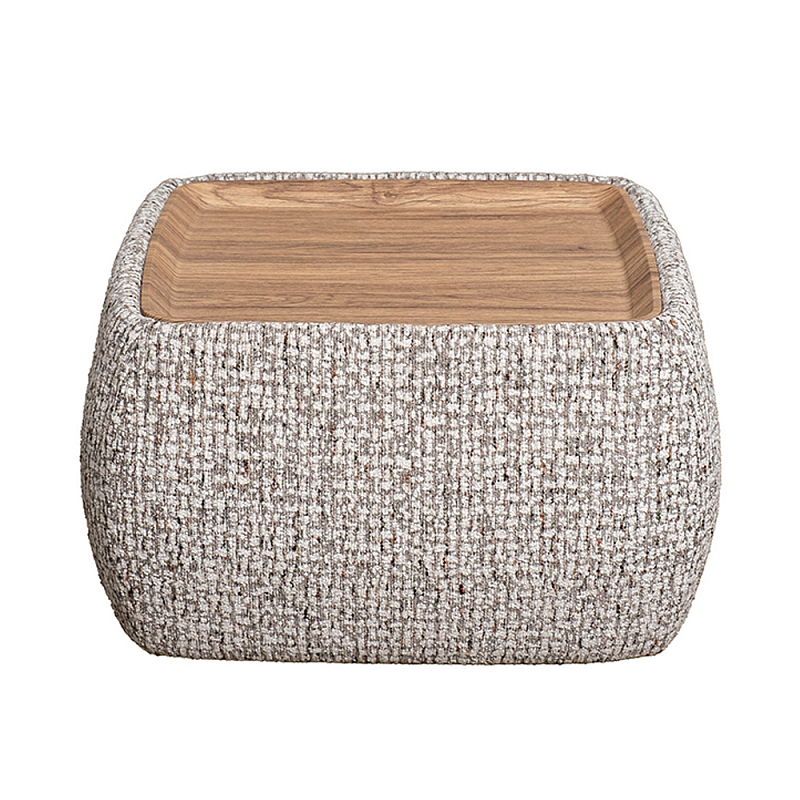 Столик прикроватный мягкий Soft Table from Chenille Древесина Серый в Воронеже | Loft Concept 