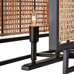 Люстра прямоугольной формы с чёрным каркасом и вставкой из плетеного материала Cage for Light варинант исполнения - 2 | Loft Concept в Воронеже