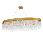Люстра подвесная овальная с хрустальными подвесками Crystal Art  варинант исполнения - 1 | Loft Concept в Воронеже