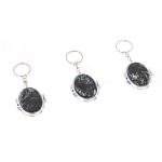 Зеркало брелок карманное двухстороннее из натурального камня Серафинит Stone Mirrors варинант исполнения - 4 | Loft Concept в Воронеже