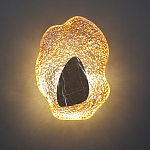 Бра с волнообразным стеклянным плафоном и вставкой из мрамора Liquid Stone варинант исполнения - 9 | Loft Concept в Воронеже