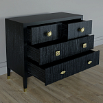 Бельевой Комод с 4 ящиками Elsa Dreams Black варинант исполнения - 2 | Loft Concept в Воронеже