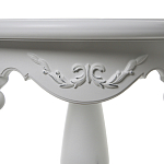 Стол приставной круглый белого цвета из массива бука с легкими потертостями White Provence варинант исполнения - 2 | Loft Concept в Воронеже