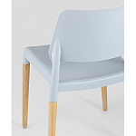 Пластиковый стул на ножках из массива бука Ferret Grey-Blue варинант исполнения - 3 | Loft Concept в Воронеже