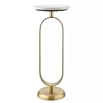 Столик приставной с овальным золотым основанием Oval Gold Base варинант исполнения - 1 | Loft Concept в Воронеже
