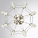 Люстра подвесная из металла с хрустальными подвесками прозрачного цвета Quasar 41 варинант исполнения - 10 | Loft Concept в Воронеже