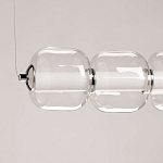 Люстра линейная с 6-ю прозрачными стеклянными плафонами округлой формы HANDLE GRAPE варинант исполнения - 6 | Loft Concept в Воронеже