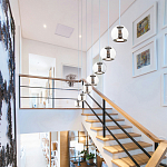 Подвесной светильник со стеклянным плафоном Inner Gleam Globe black  варинант исполнения - 4 | Loft Concept в Воронеже