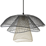 Подвесной светильник Black Grey Mesh Lampshade Hanging Lamp варинант исполнения - 1 | Loft Concept в Воронеже