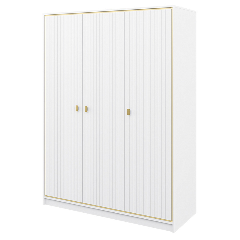Шкаф белый трёхдверный для одежды Antique Order Белый Золотой в Воронеже | Loft Concept 