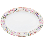 Сервиз столовый из фарфора белый с цветочным принтом на 6 персон 23 предмета Flower Porcelain Collection варинант исполнения - 2 | Loft Concept в Воронеже