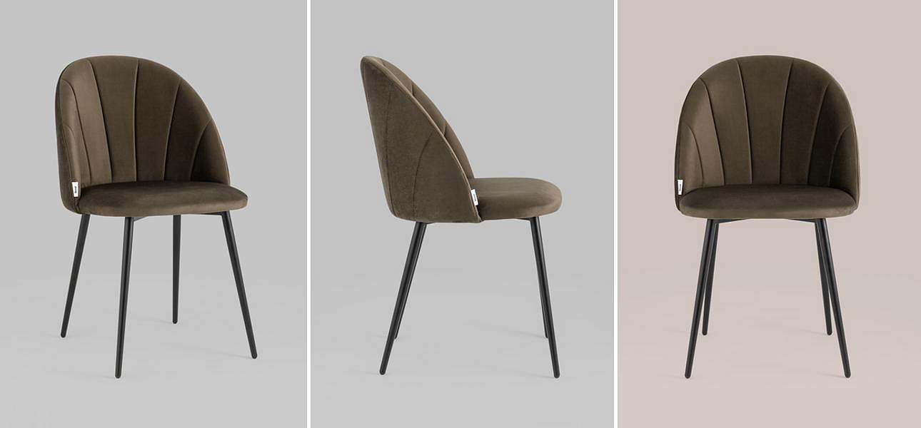 Стул Balsari S Chair Коричневый велюр Стул Balsari S Chair Коричневый велюр - Loft-Concept в Воронеже