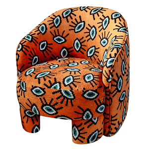 Акцентное Кресло Leela Оранжевый Орнамент