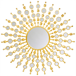 Зеркало-солнце в раме из металла с золотыми с лучами Rays of Peace варинант исполнения - 1 | Loft Concept в Воронеже