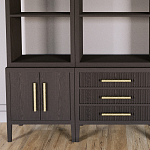 Модульный стеллаж Primo из трех составных элементов Темный орех варинант исполнения - 6 | Loft Concept в Воронеже