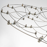 Люстра подвесная с тонкой металлической конструкцией цвета хром Quasar варинант исполнения - 6 | Loft Concept в Воронеже