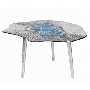 Кофейный стол со столешницей из агата Agate Design Blue 