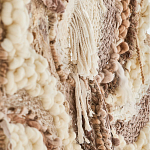 Овальный Современный Гобелен Абстракция в бежевых тонах Shallow варинант исполнения - 3 | Loft Concept в Воронеже